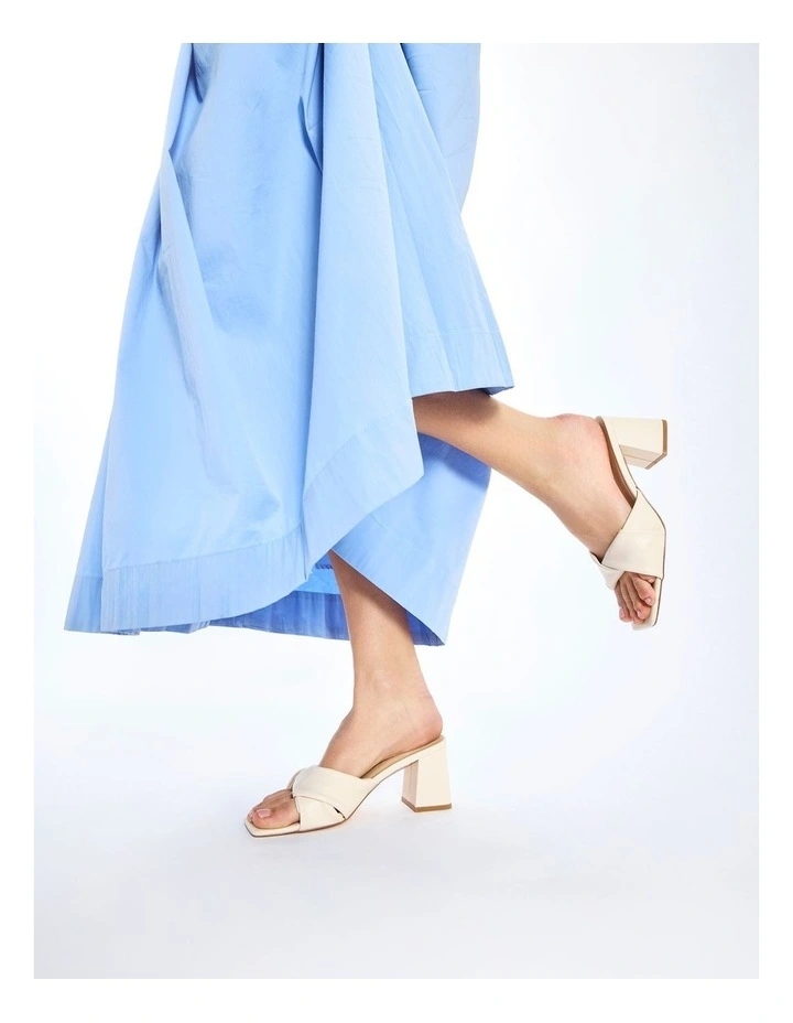 Skye Heel Sandals in Bone Smooth image 2