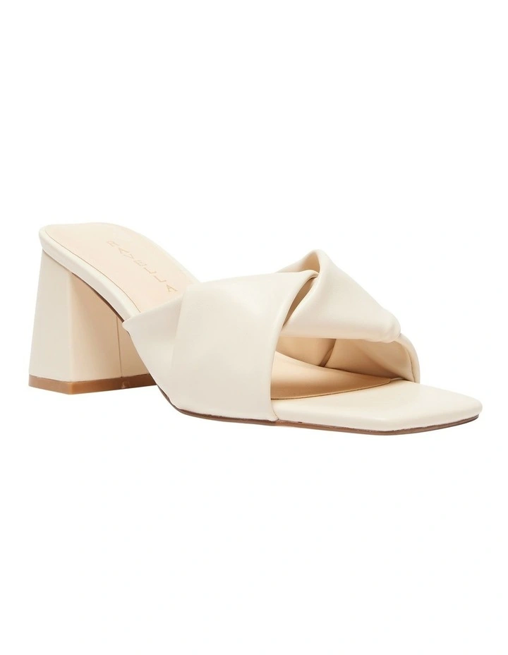 Skye Heel Sandals in Bone Smooth image 5