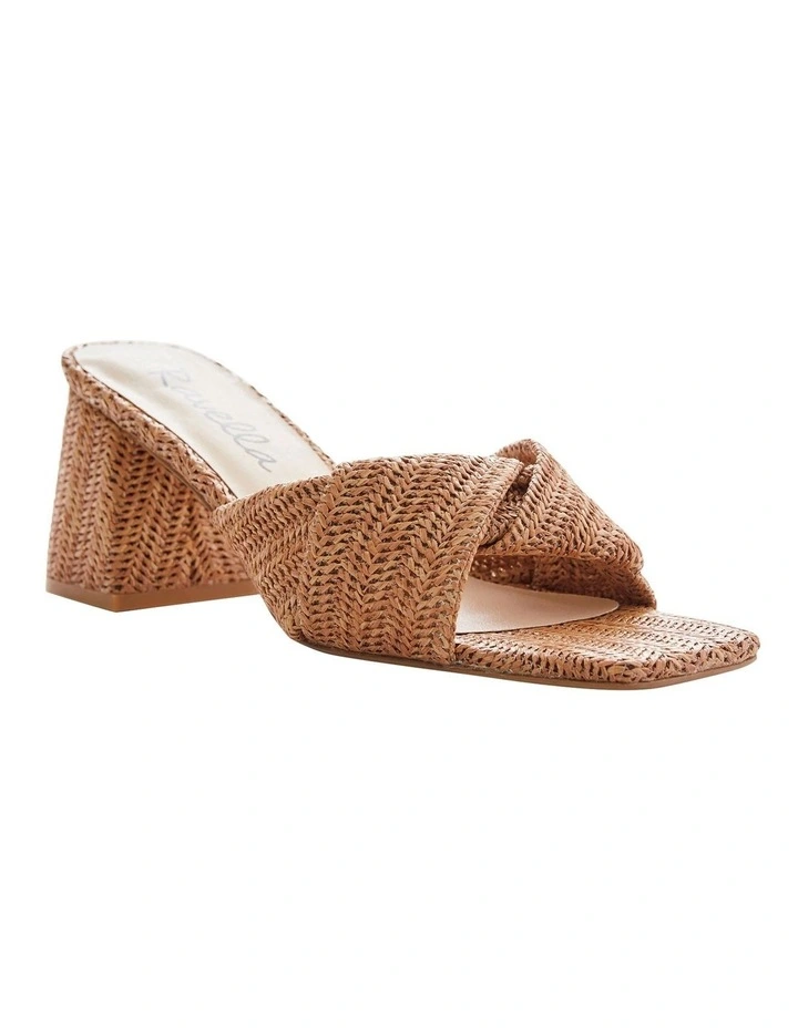 Skye Sandals in Tan Raffia image 2