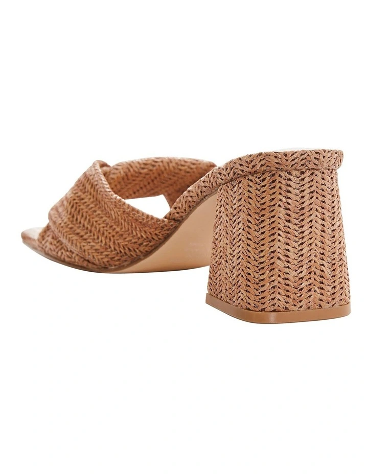 Skye Sandals in Tan Raffia image 3