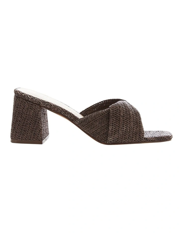 Skye Sandals in Chocolate Raffia image 1