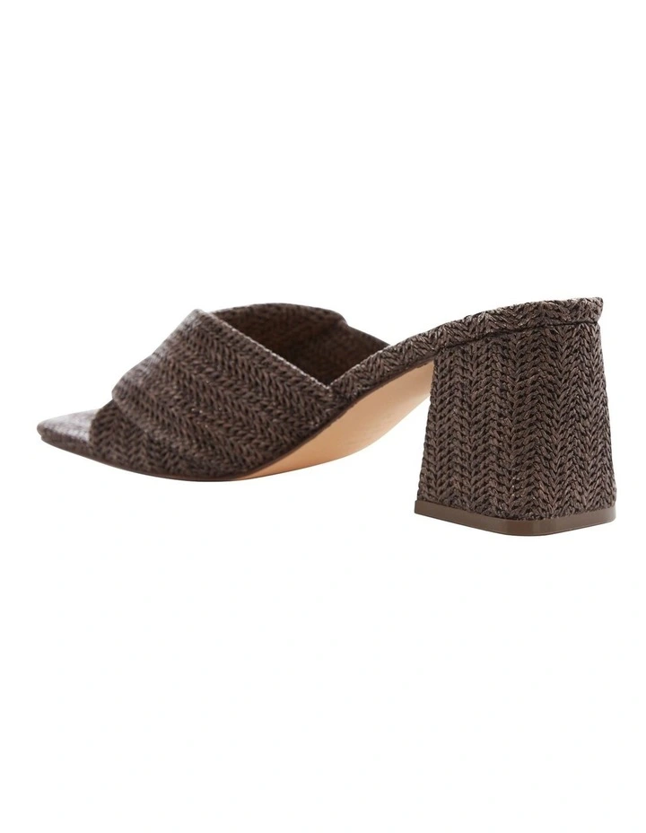 Skye Sandals in Chocolate Raffia image 3