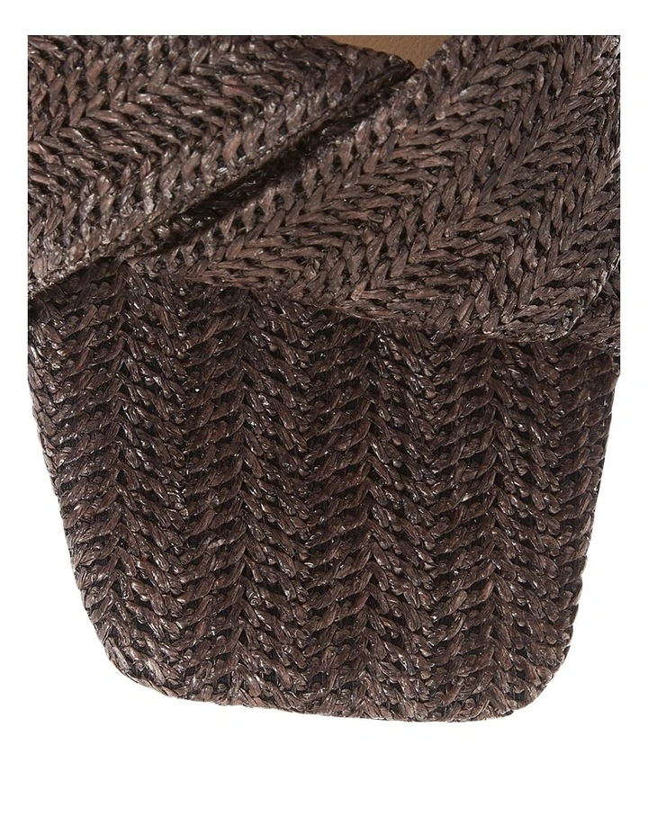 Skye Sandals in Chocolate Raffia image 4