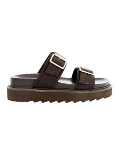 Poppy Sandals in Chocolate Micro