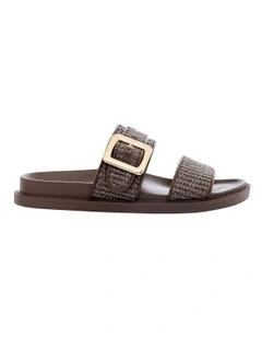Gemma Sandals in Chocolate Raffia