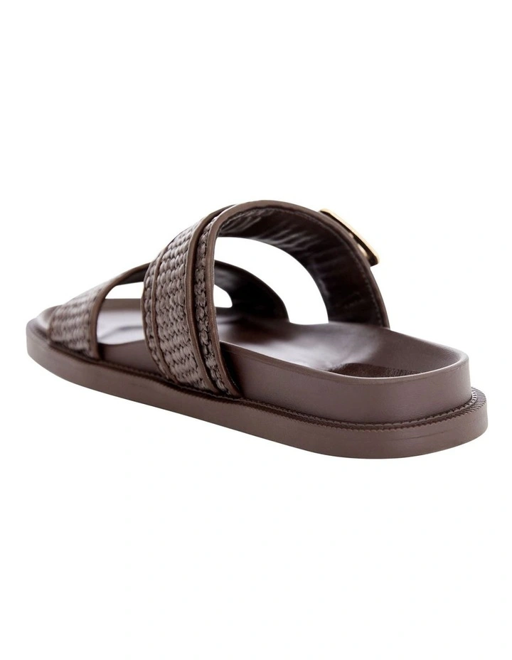 Gemma Sandals in Chocolate Raffia image 3