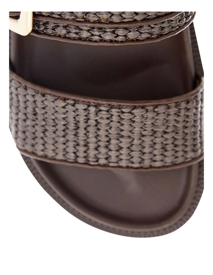 Gemma Sandals in Chocolate Raffia image 4