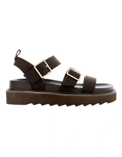 Phoebe Sandals in Chocolate Micro
