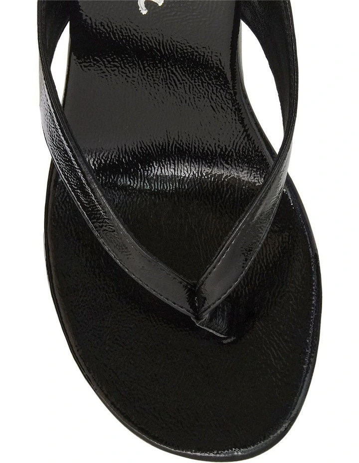 Ego Sandals in Black Crinkle Patent image 4
