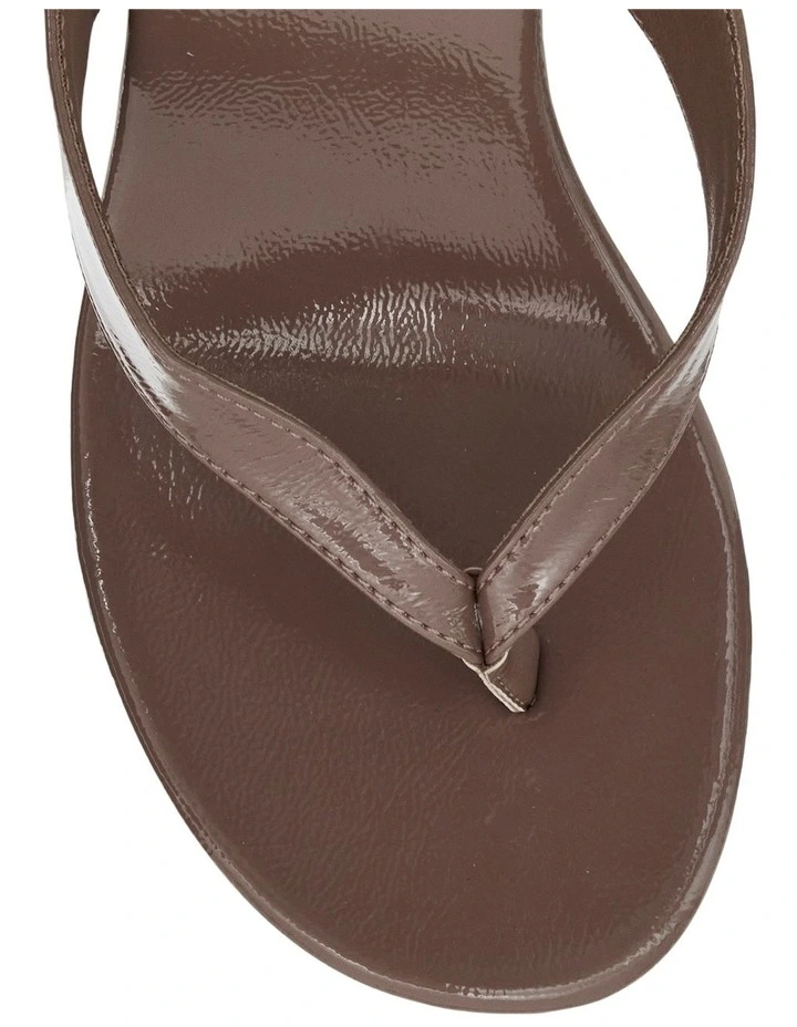 Ego Sandals in Taupe Crinkle Patent image 4