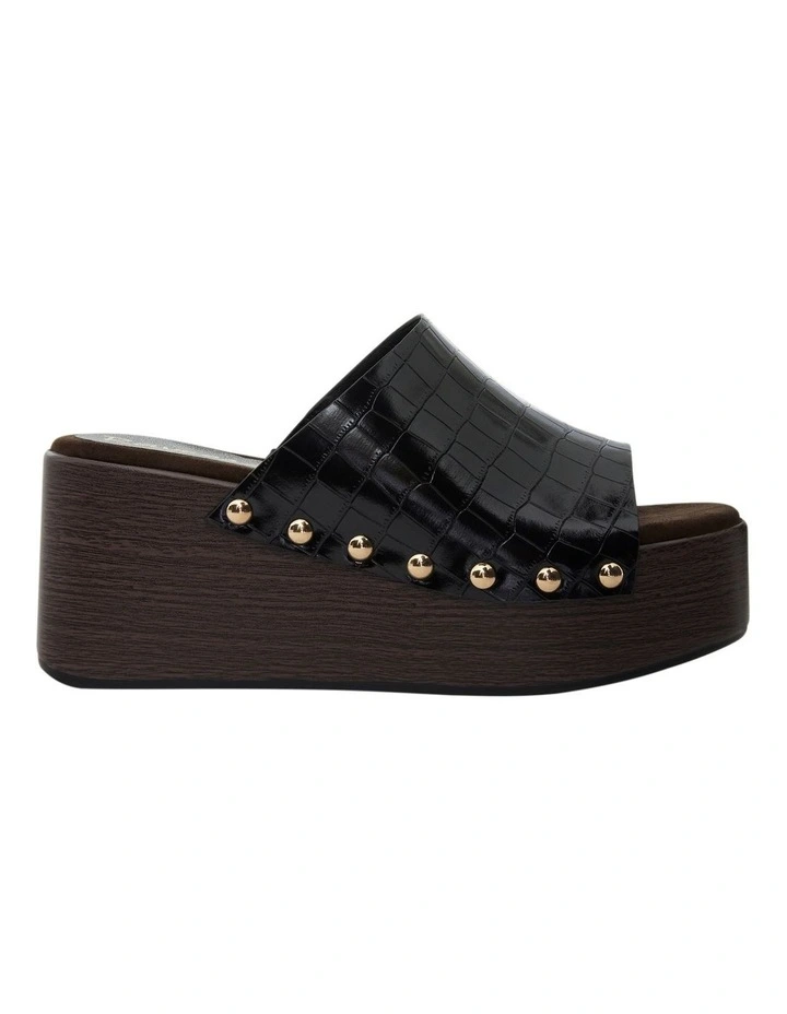 Zuri Sandals in Black Croc image 1