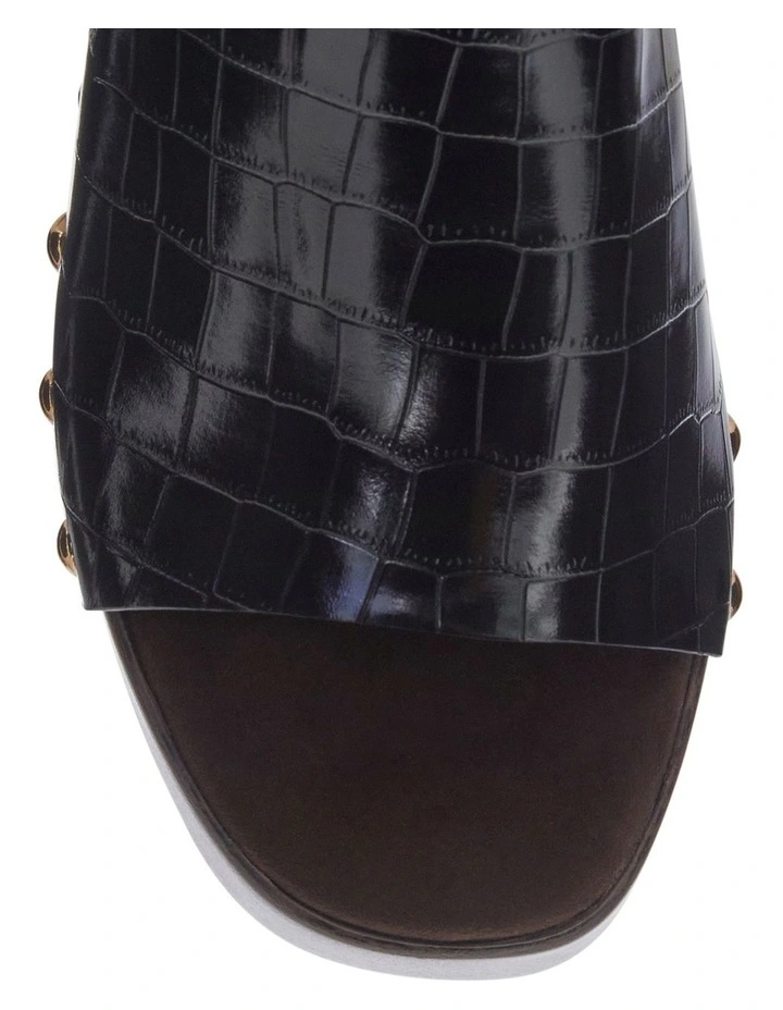 Zuri Sandals in Black Croc image 4