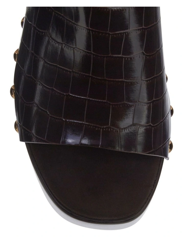 Zuri Sandals in Chocolate Croc image 4