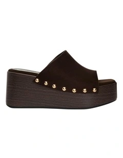Zuri Sandals in Chocolate Micro