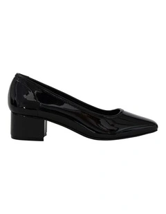 Kala Heeled Shoes in Black Patent