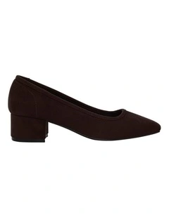 Kala Heeled Shoes in Chocolate Micro
