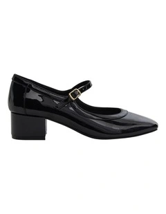 Kimmi Heeled Shoes in Black Patent