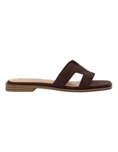 Rhodes Sandals in Chocolate Micro