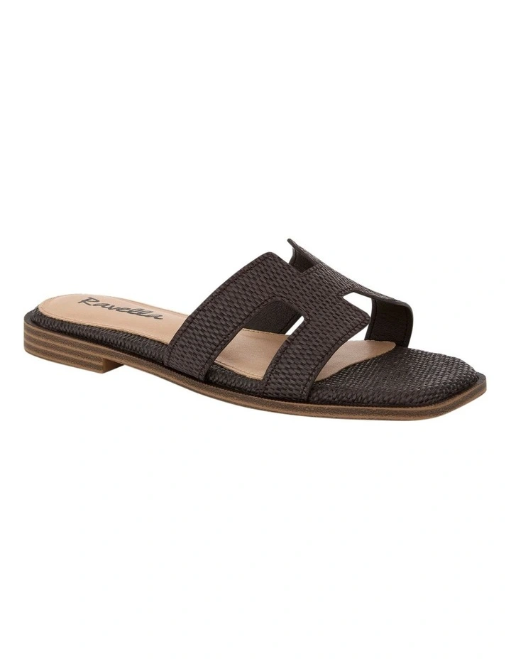 Rhodes Sandals in Chocolate Raffia image 2