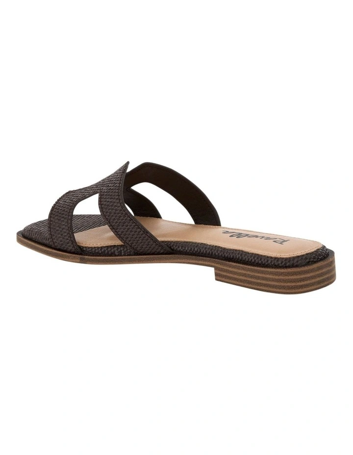Rhodes Sandals in Chocolate Raffia image 3