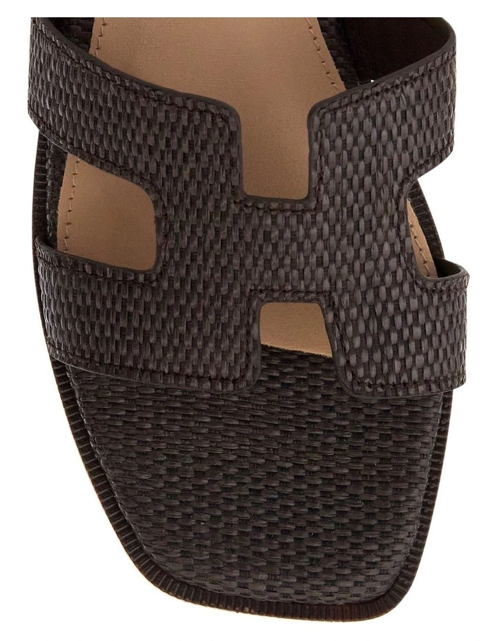 Rhodes Sandals in Chocolate Raffia image 4