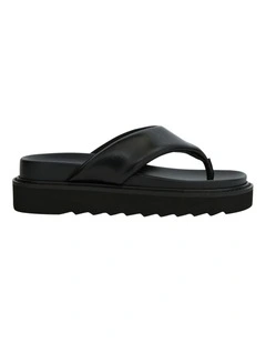 Pollini Platform Thongs in Black