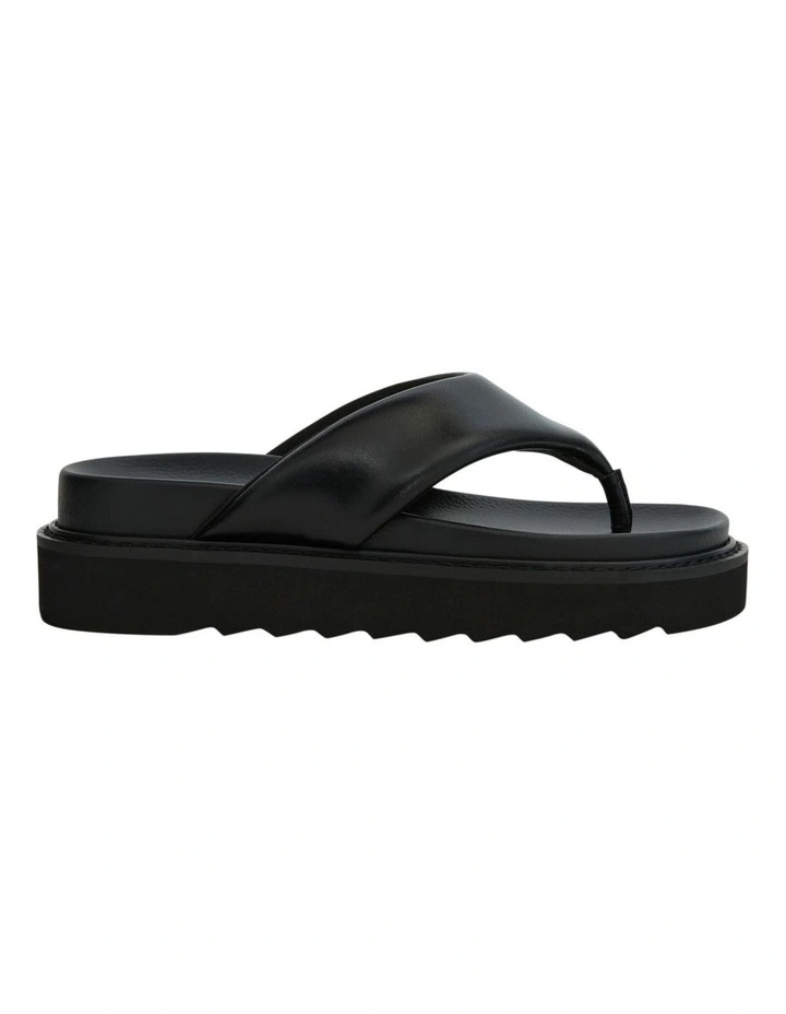 Pollini Platform Thongs in Black image 1