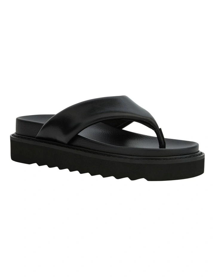 Pollini Platform Thongs in Black image 2
