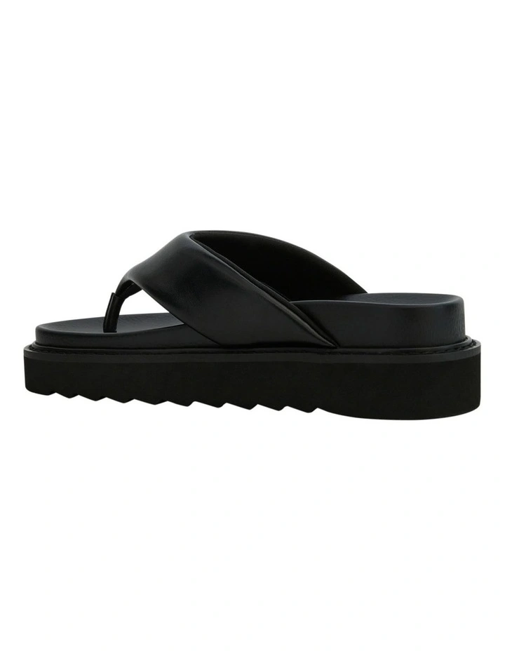 Pollini Platform Thongs in Black image 3
