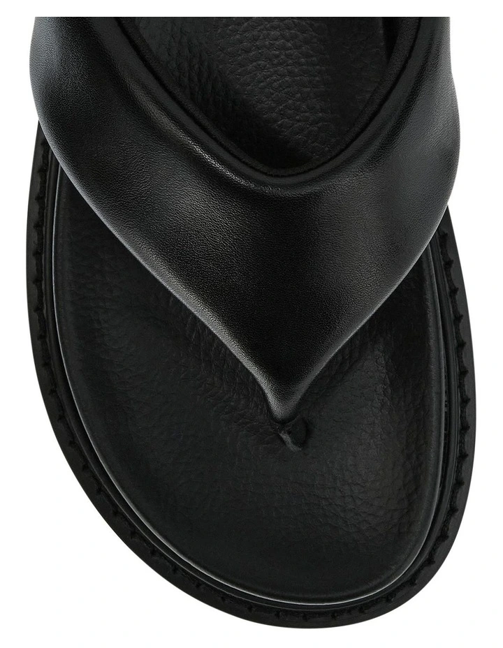 Pollini Platform Thongs in Black image 4