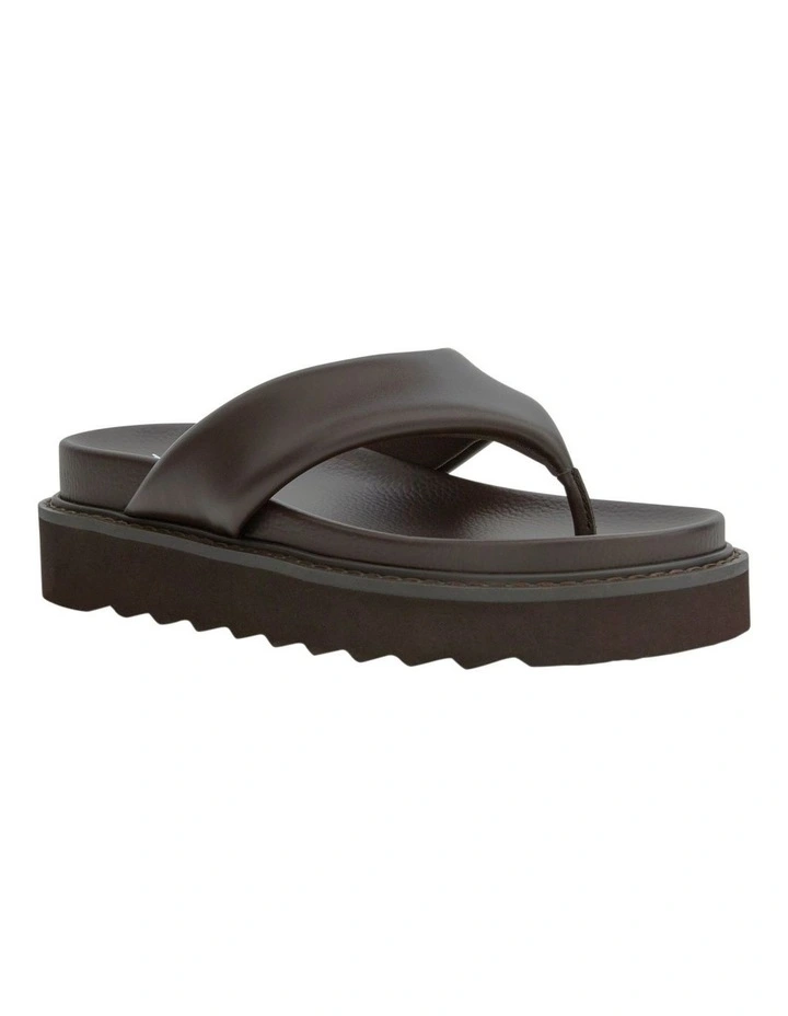 Pollini Platform Thongs in Chocolate image 2
