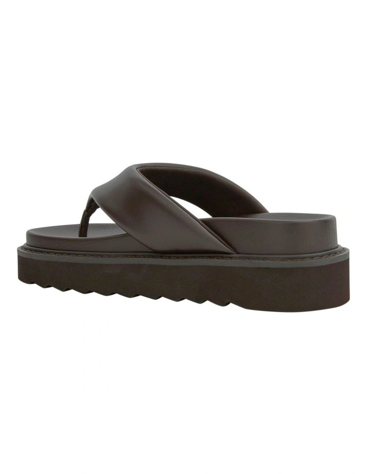 Pollini Platform Thongs in Chocolate image 3