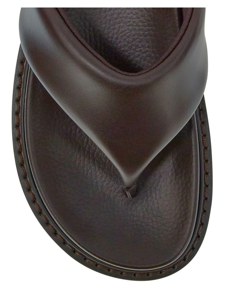 Pollini Platform Thongs in Chocolate image 4