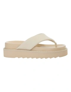 Pollini Platform Thongs in Nude