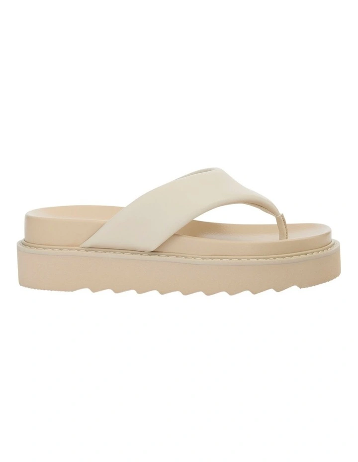 Pollini Platform Thongs in Nude image 1
