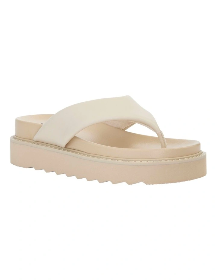 Pollini Platform Thongs in Nude image 2