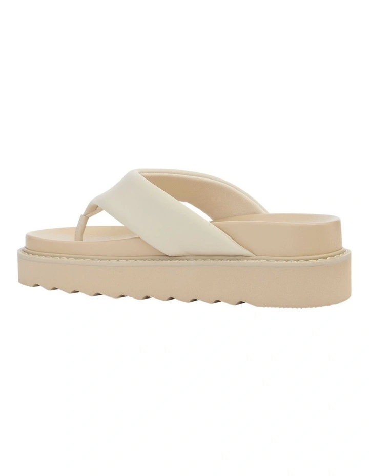 Pollini Platform Thongs in Nude image 3