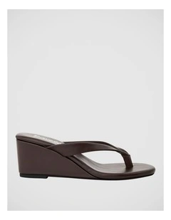 Alana Wedge Thong in Chocolate