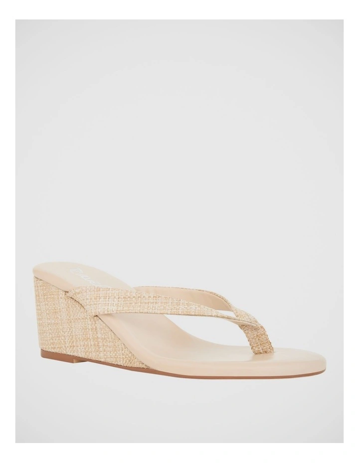 Alana Wedge Thong in Natural Raffia image 2