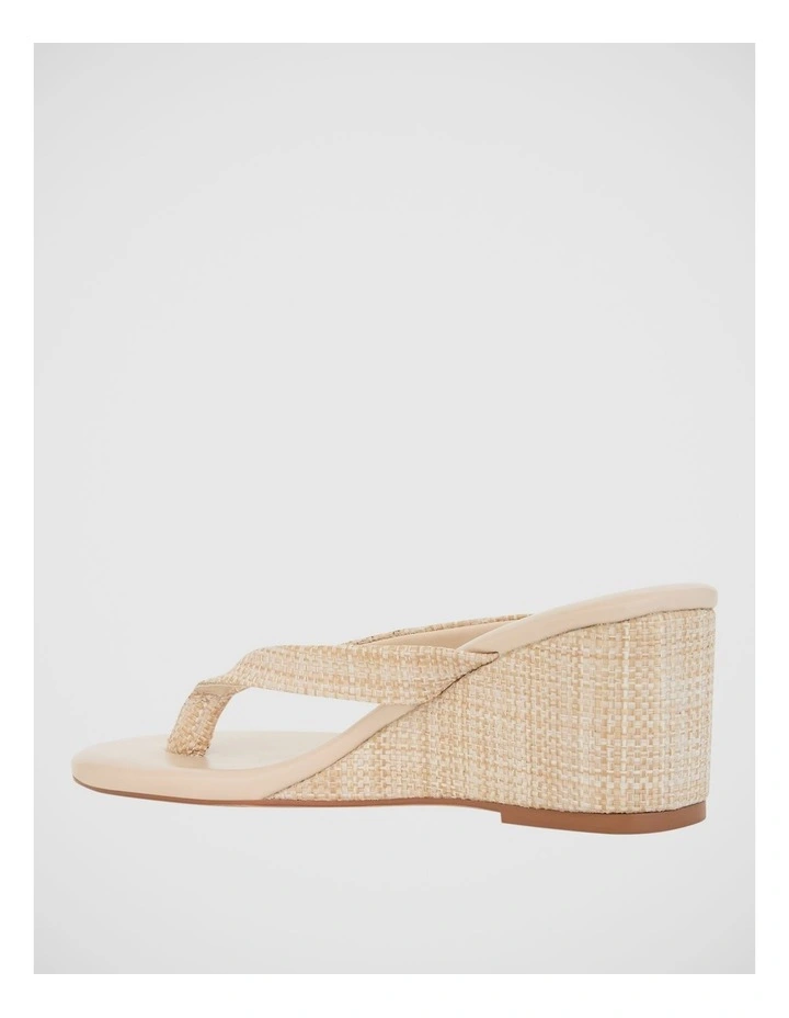 Alana Wedge Thong in Natural Raffia image 3