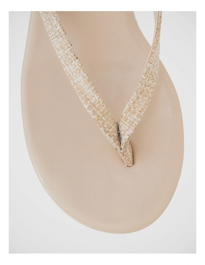 Alana Wedge Thong in Natural Raffia image 4