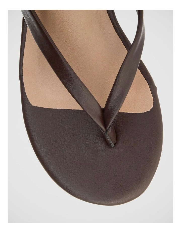 Amira Cork Wedge Thong in Chocolate image 4