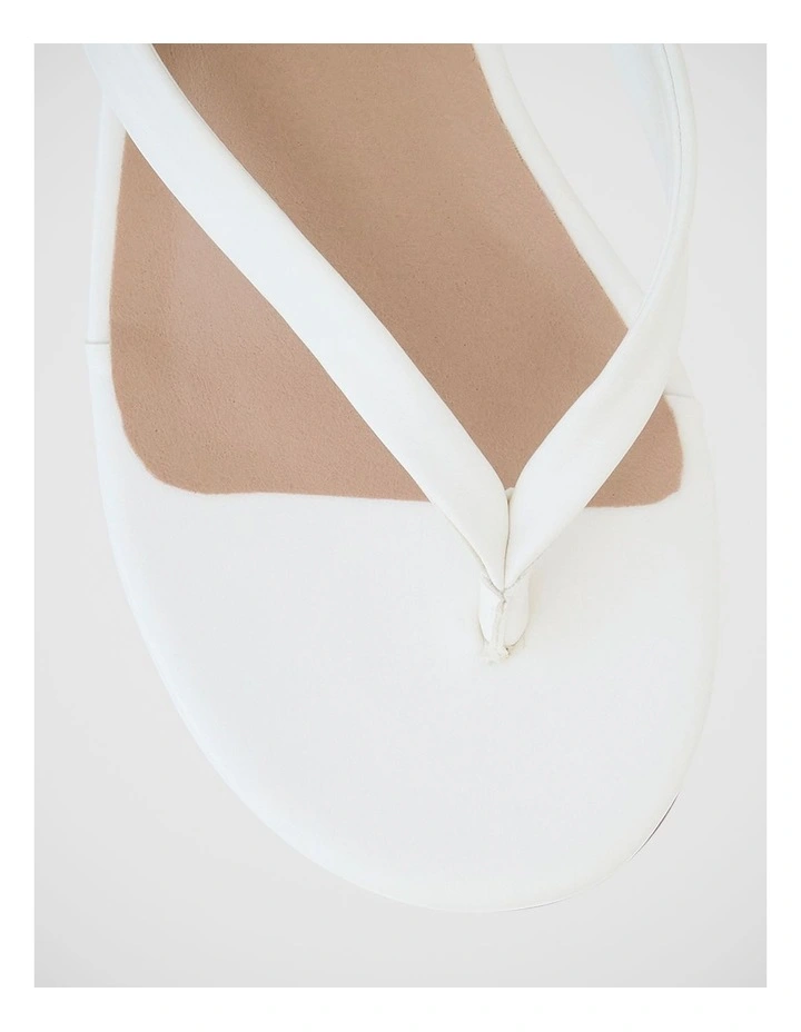 Amira Cork Wedge Thong in White image 4