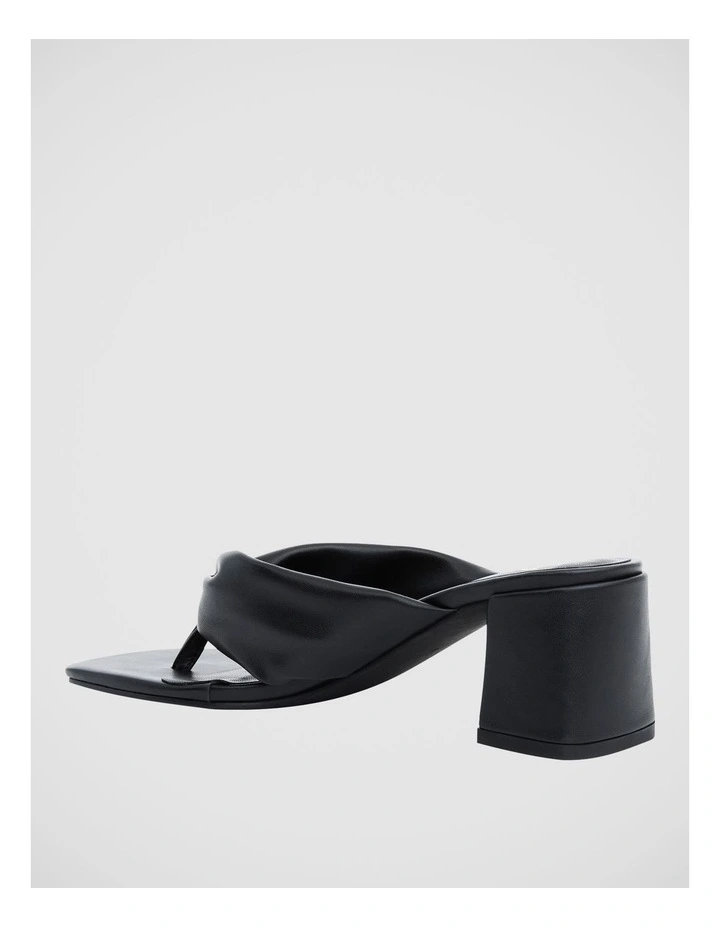 Kendra Heeled Thong in Black image 3