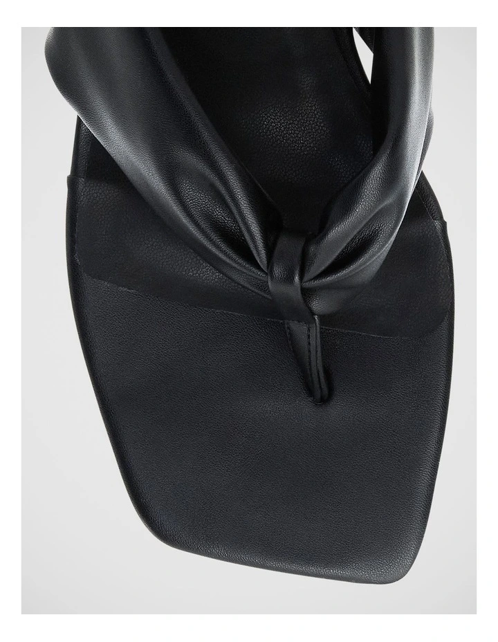 Kendra Heeled Thong in Black image 4