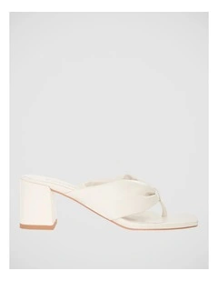 Kendra Heeled Thong in Bone