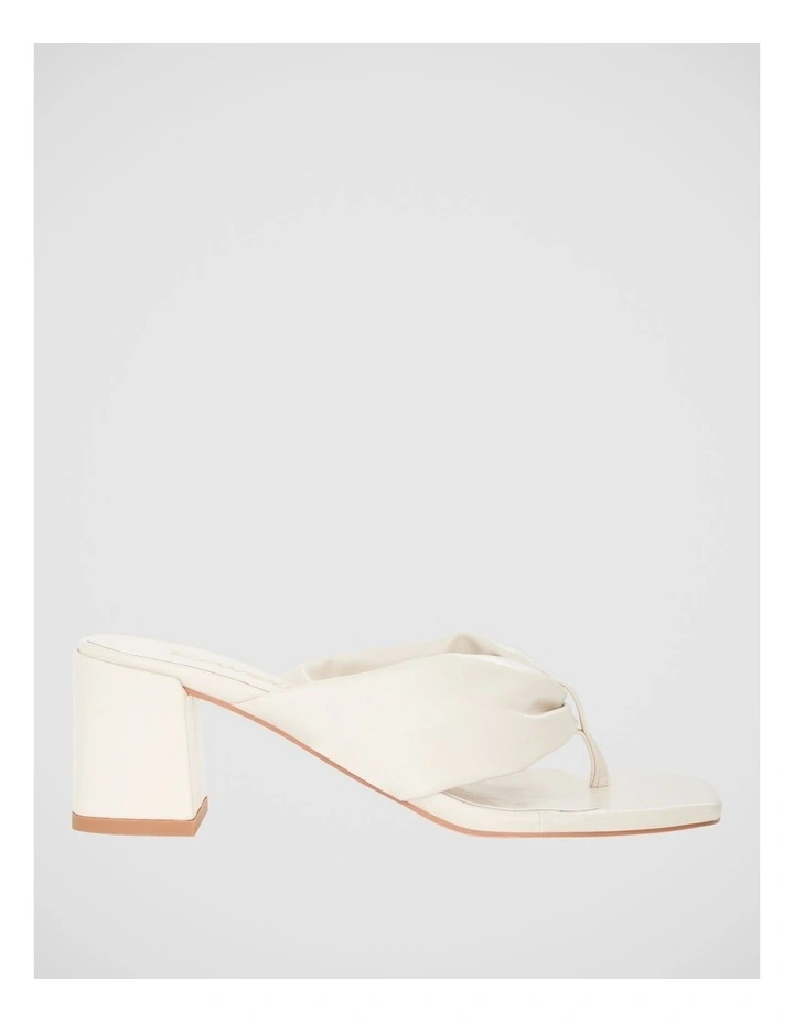 Kendra Heeled Thong in Bone image 1