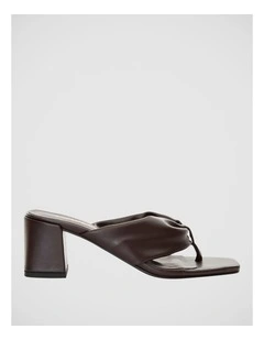 Kendra Heeled Thong in Chocolate