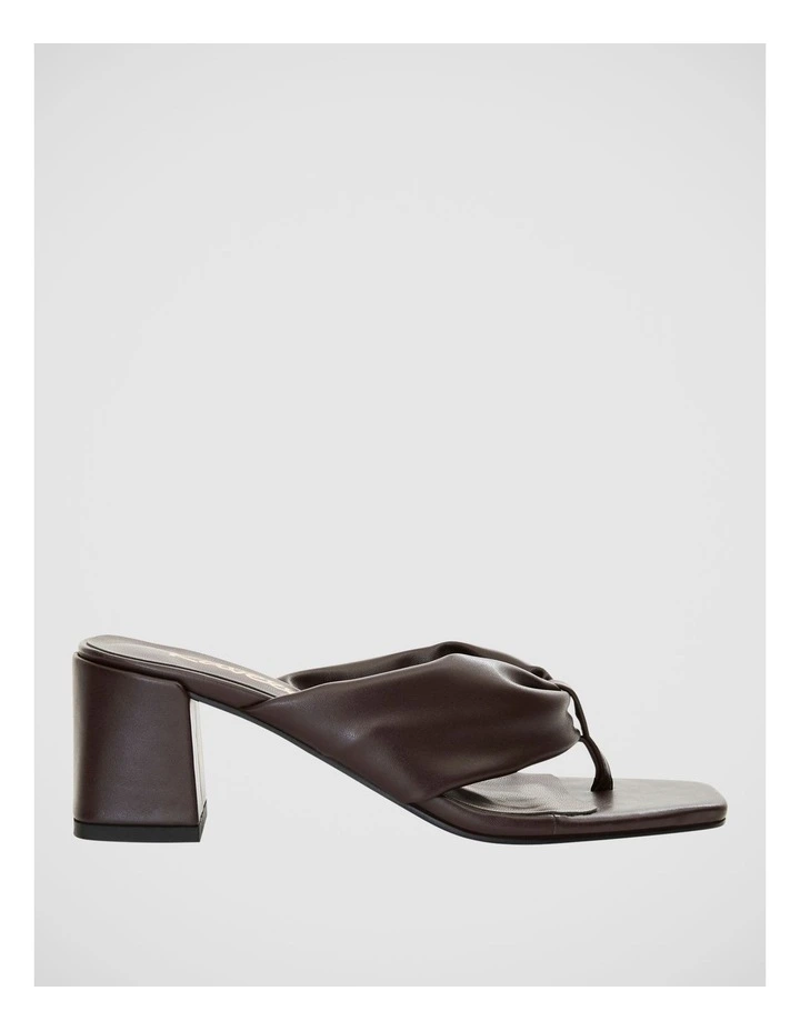 Kendra Heeled Thong in Chocolate image 1