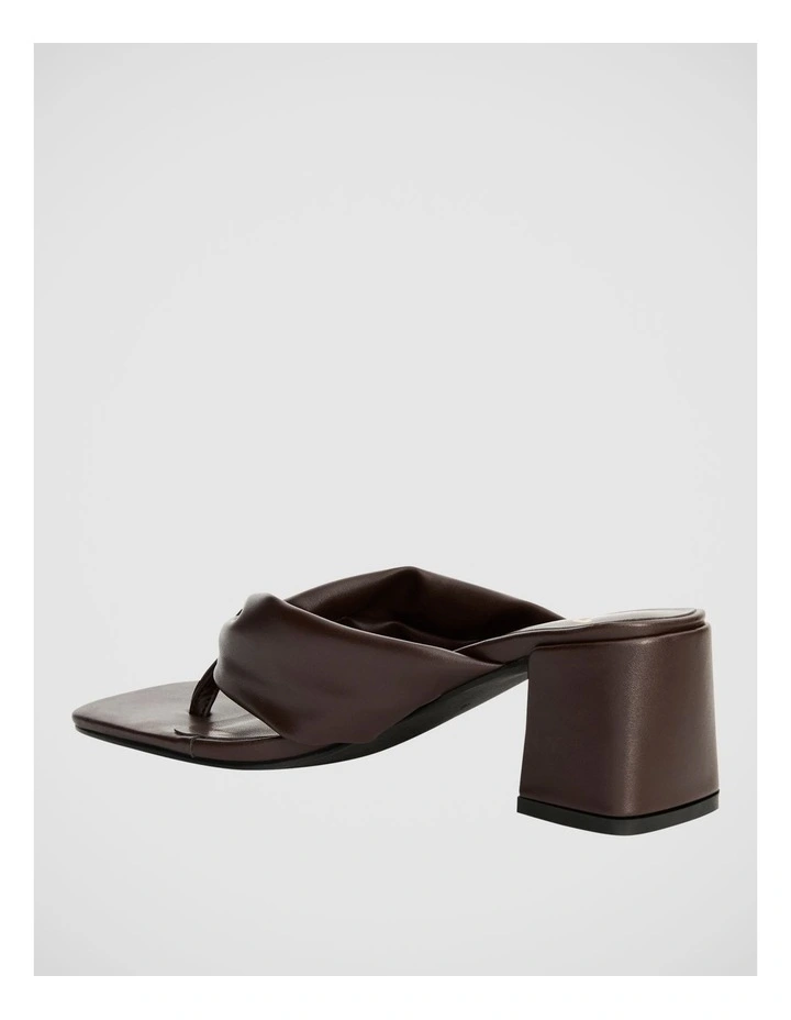 Kendra Heeled Thong in Chocolate image 3